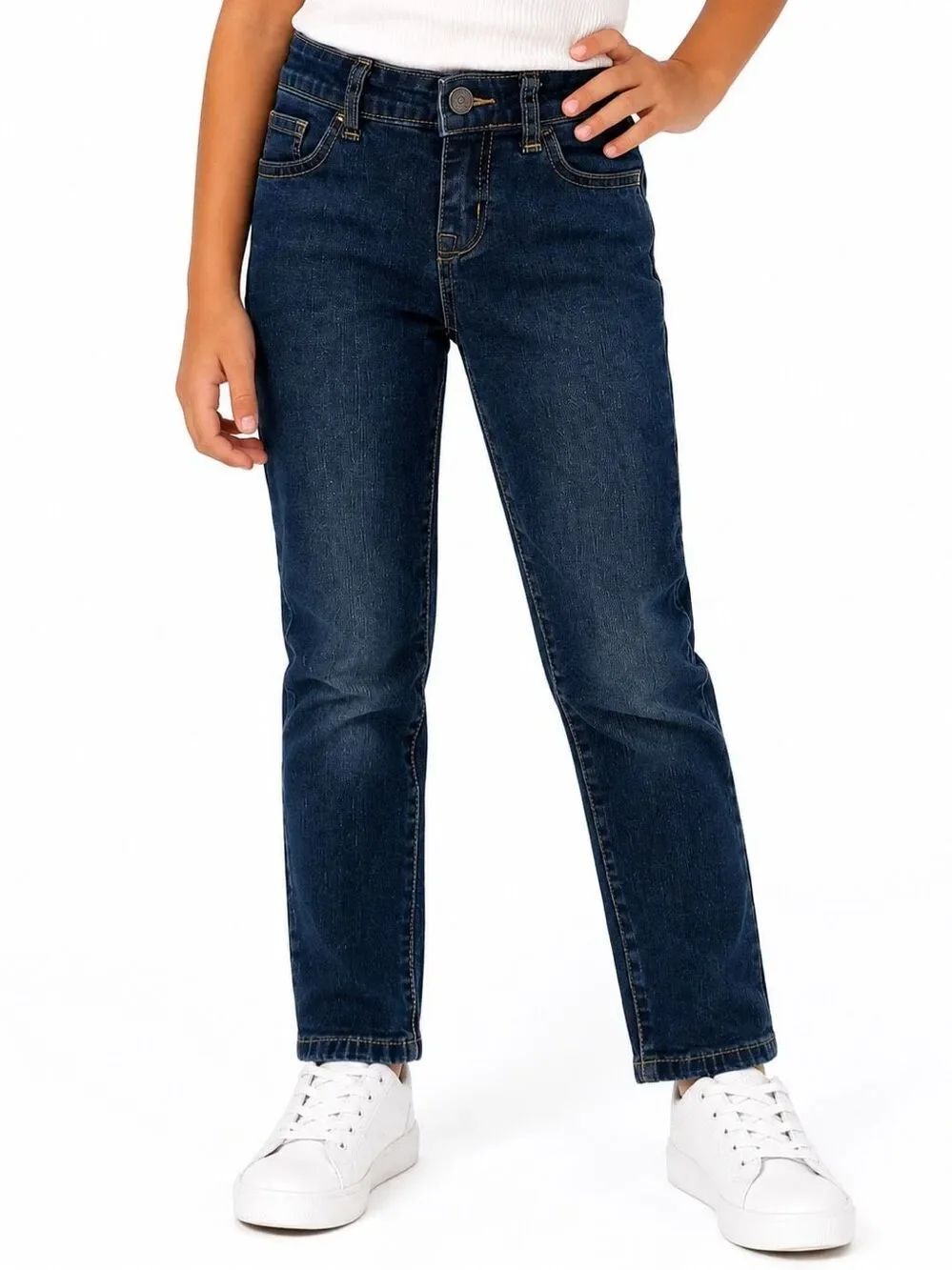 Cat & Jack Straight Super Stretch Jeans Girls Size 5 Adjustable Waist